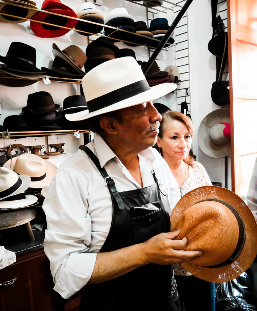 chapeau panama Quito Équateur